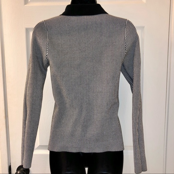 Striped Bandage Collared Top - Picture 11 of 12